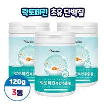 고함량 락토페린 복합추출물 가루 분말 파우더 프로틴 쉐이크 초유 운동 후 단백질 보충 120g 3통 어른분유 와일드망고 그린커피빈 함유 효능