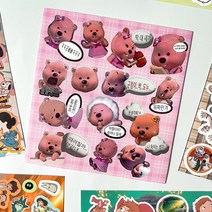 다꾸 도무송스티커 12종 2개세트 산리오 치이카와 잔망루피 해리포터 짱구 코난 지브리월레스와그로밋 피너츠 다꾸 꾸미기 칼선스티커, 잔망루피B, 월레스와그로밋
