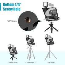 방송장비 프롬프터 카메라 실시간자막 Andoer A10 휴대용 스마트 폰 카메라 Teleprompter Prompter 전화 홀, 한개옵션0