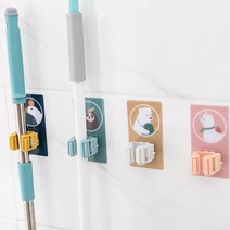 아트프레임 일러스트 다용도 걸이 청소도구걸이 물걸레 밀대, 1개, 네이비