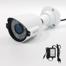 JWC CCTV 카메라 240만화소 적외선 X4B 실내 실외 화이트 실내외겸용, 카메라X4B+아답타2A