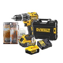 디월트 20V MAX BLDC 충전 햄머 드릴 DCD796P2 + 비트 풀 세트, 1세트