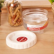 투명 밀폐용기 인터락 300ml 반찬통 찬통 보관용기