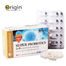 Origin 슈퍼프로바이오틱스 500mgx60캡슐(2개월분) 100억마리 유산균 프락토올리고당, 60캡슐, 상세 설명 참조, 500mg