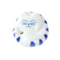 연꽃향홀더 불꽃연꽃향 홀더 세라믹 로터스 고양이 개 향 버너 스틱 홀더 세라믹 향로 플레이트 DIY 홈 향수 장식품 선물 불상 황동 미니 공예 인테리어, 04 BL