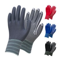 새마을장갑 나일론 도트장갑 10켤레, S(소), 블랙