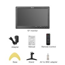 서브모니터 초경량 포터블 휴대용 미니 모니터 10 인치 소형 tv cctv 보안 카메라 라즈베리 파이 용 hdmitvvgaavusb 입력이있는 1024x600 lcd 화면, 10인치 모니터, 나는 플러그