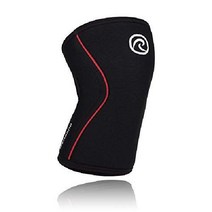 Rehband Rx 무릎 슬리브 7mm 블랙 스몰, 블랙/레드
