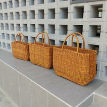 (국내 발송) 고급 굵은 빨대 가방 피크닉 가방, 특대