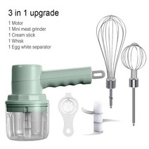 믹서기 블렌더 블랜더 고속 얼음 미니 무선 3 speed mini mixer electric food blender handheld egg beater automatic 베이킹, 그린 프로