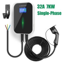 전기차급속충전기 전기차자가충전 홈충전기 ev 16a 3상 스테이션 evse wallbox with type 2 iec 62196-2 for audi for, 32a-1상-7kw