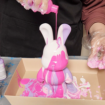 플루이드 아크릴 물감 아트토이 집콕놀이 베어브릭 토끼 DIY 푸어링 래빗, 곰, 민트+지중해