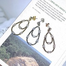 (SILVER925 은침) 라운드 샹제리에 귀걸이