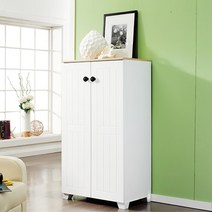 [룩홈] 해브 다용도 600수납장 수납장, 화이트+오크