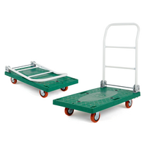 유니산업 우레탄 접이식 바퀴 무소음 핸드카트 중형 중사이즈 손수레 구르마 구루마 대차 유니카트, 블루 달리(손잡이X), 소형 / 일반(PVC)바퀴