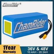 전동킥보드배터리 ChamRider 36V Ebike 배터리 48V 20A 30A BMS BaFang 500W 700W 18650 21700 셀 리튬 팩 자전거 전기 스쿠터, CHINA, 48V 13AH