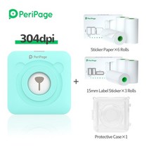 포켓포토 페이지라벨기 라벨 프린트기 출력기 미니 휴대용 라벨기 peripage 304dpi 열 사진 사진 라벨 프린터 갈색 빨간색 노란색 a6 열 라벨 프린터, green-9 종이 케이스