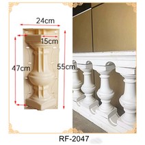 재사용 가능한 강한 ABS 디자인 둥근 병 모양 발코니 원예 콘크리트 화려한 프리캐스트 난간 동자 플라스틱 금형, [03] RF-2047