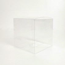 PVC투명 정사각 케이스, 14호(c10매), 1개, 투명