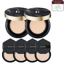 [NEW CLIO] 블랙마블 클리오 더블 커버킬 마그넷 팩트 에어 방송구성+파스텔 헤어근2개, 방송구성 본품2개+리필4개+사은품1, 21호