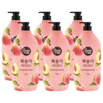 샤워메이트 자연 바디워시 복숭아, 6개, 1200ml