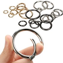 오링 O링 열쇠고리 카라비너 원형, 실버, 61mm 1개단위