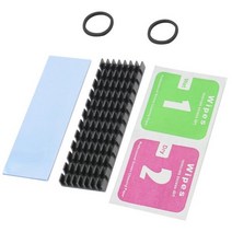 써멀패드 그래픽카드 알루미늄 냉각 방열판 열 패드 방열 라디에이터 두께 3mm 6mm M.2 NGFF SATA PCI-E NVME m2 SSD, 14 TypeB 6mm Black, 14 TypeB 6mm Black