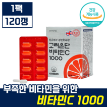 대한민국 1등 비타민 [ 고려은단 비타민C 1000 ] 유재석 광고 모델 영국산 식물성 옥수수 추출 원료 지친 일상 피로 회복 비타민씨 영양제 항산화 수험생 직장인 부모님 선물, 2개, 120정