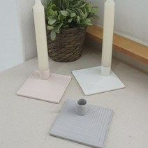 PGM1*^몰심플 사각 도자기 촛대 (3color) 초선반 양초꽂이 장식용 인테리어^*1췤pgm, *^^옵션*^화이트