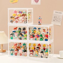 투명 캐비닛 피규어 인형 디스플레이 랙 스토리지, 미디엄 싱글 팩