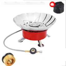 캠핑용스토브 미니버너 바람막이 일체형 소형스토브, D(로자납백)