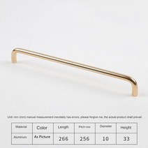 히든도어손잡이 하드 주방 가구 서랍 알루미늄 블랙 캐비닛 도어 손잡이, 17 GD 256mm