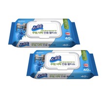 스카트 주방 식탁 전용 물티슈 캡형 40매 X 2팩, 단품, 단품