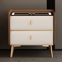 무선충전 스마트 협탁 스마트 침대 옆 테이블 수납 다기능 미니멀리스트 단, 한국, 03 style3_01 50x40x47cm