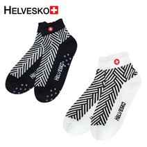 헬베스코 헬베스코 H1AWSC031 여성 빗살패턴 중목 골프양말, FFF