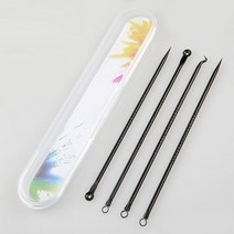 미용건강3/4/5Pcs 스테인레스 스틸 여드름 제거 키트 흠집 추출기 리무버 바늘 얼굴 스킨 케어 청소 도구, 07 빨간