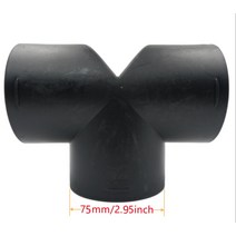 무시동히터 부품 베바스토 에버스패커 디젤 주차 히터용 에어 벤트 덕트 Y T L 플랫 피스 엘보 파이프 콘센트 배기 조이너 커넥터, 03 T 75MM