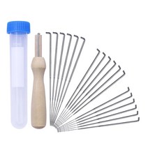 펠트 바늘 바느질 바늘 키트 20pcs 양모 손잡이가있는 펠트 포크 바늘