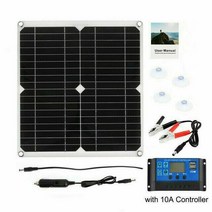태양열 발전기 12W 12V 태양 전지 패널 세트 Monocrystalline 실리콘 배터리 셀 충전기 캐 러 밴 캠핑 전원 충전 레 귤 레이 터에 접시, 한개옵션0