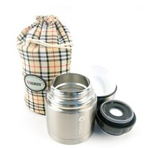 시미즈 진공보온 죽용 도시락, 실버, 500ml