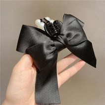 한국 여성 유행 진주 머리 클로 Hairgrips 새로운 우아한 리본 보우 여성 헤어 액세서리 헤어 클램프 크랩 헤어핀 도매