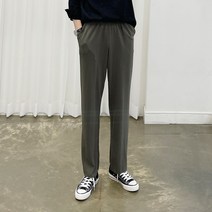 아도르클래식 하이스판 데일리 7컬러 고무줄 밴딩 세미 와이드 슬랙스