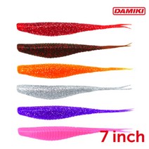 다미끼 아머쉐드 7인치 광어 웜 서해 인천 대광어 다운샷, 108 레드 실버