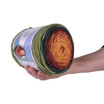 마마니트 4+1 롱바틱털실 250g 대용량실 / 맥시롱바틱실 / 롱바틱 뜨개실, 6775 카키 브라운혼합