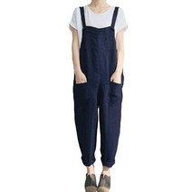 오버사이즈 캐주얼 루즈핏 하렘 점프수트 오버올 바지 여성용 넓은 다리 플러스
