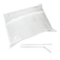 대성산업 자바라 투명 개별 스트로우 7 x 250 mm, 250개입, 4개