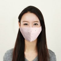 다회용 필터 면마스크(핑크)/ 빨아쓰는 입체마스크, 1개