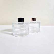 [캔들이케아] 심플 원형 투명 디퓨저용기 220ml (캡+고무마개포함), 로즈골드