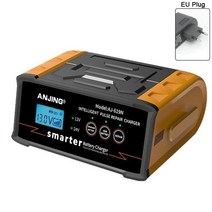 12v충전기 12V-24V 자동차 배터리 충전기 400W 300W 고출력 자동 스마트 펄스 수리 납산 Agm 젤 습식, Orange-EU