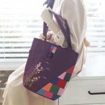바보사랑 들꽃 자수 패치워크 숄더백 쇼퍼백 장가방 8COLORS .다주소